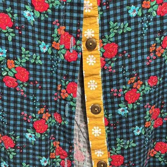 Matilda Jane Floral Collared Button Down Dress women’s size small - Picture 3 of 7